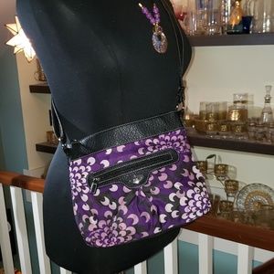 Treviso Nylon Purple Cross Body Handbag